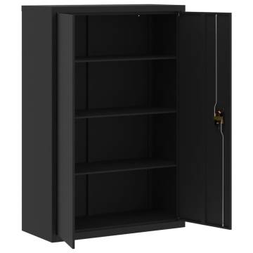 File Cabinet Black 90x40x140 cm Steel - Organize Your Office