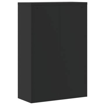 File Cabinet Black 90x40x140 cm Steel - Organize Your Office