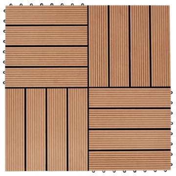 22 Pcs WPC Decking Tiles 30x30cm - Durable & Stylish