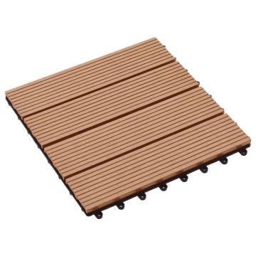 22 Pcs WPC Decking Tiles 30x30cm - Durable & Stylish