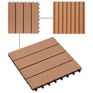 22 Pcs WPC Decking Tiles 30x30cm - Durable & Stylish