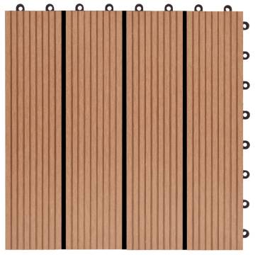 22 Pcs WPC Decking Tiles 30x30cm - Durable & Stylish