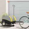 Bike Trailer Black and Yellow 45 kg Iron Colour yellow Size 63 x 126 x 63 cm 