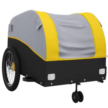 Bike Trailer Black & Yellow | 45kg Iron Cargo Cart