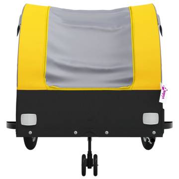 Bike Trailer Black & Yellow | 45kg Iron Cargo Cart