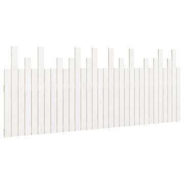 Elegant Wall Headboard White - Solid Pine 204x3x80 cm