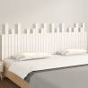 Elegant Wall Headboard White - Solid Pine 204x3x80 cm