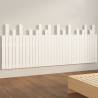 Elegant Wall Headboard White - Solid Pine 204x3x80 cm