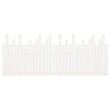 Elegant Wall Headboard White - Solid Pine 204x3x80 cm