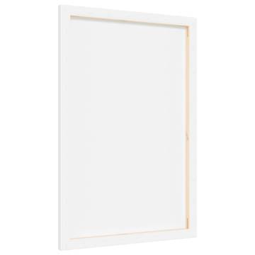 12 PCS Stretched Canvases - White Fabric & Pine Wood Frame