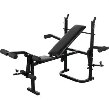 Weight Bench Black - Durable & Adjustable Home Gym Equipment