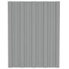 Roof Panels 12 pcs Galvanised Steel Grey 60x45 cm - Hipo Market