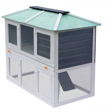 Quality Double Floor Wooden Rabbit Cage | HipoMarket UK