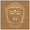 Corten Steel Buddha Head Garden Wall Decoration - 55x55 cm