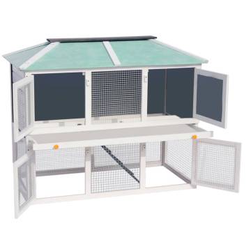 Quality Double Floor Wooden Rabbit Cage | HipoMarket UK