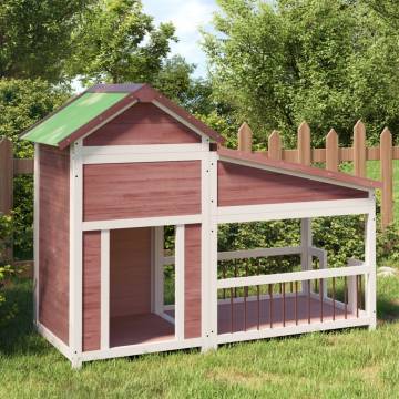 Dog Kennel Mocha - Solid Pine Wood 143x60.5x109 cm