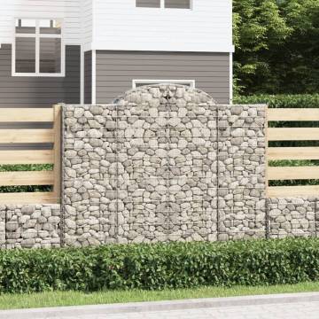 Arched Gabion Basket 200x50x160/180 cm - Durable Garden Barrier