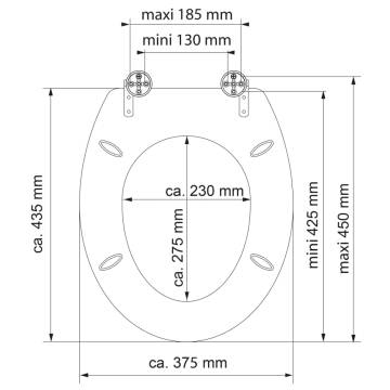 SCHÜTTE High Gloss Soft-Close Toilet Seat | OASIS MDF