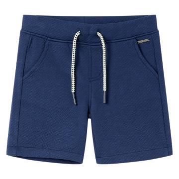 Kids' Dark Blue Shorts with Drawstring - Size 140