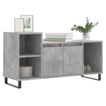 Stylish Concrete Grey TV Cabinet | 100x35x55 cm