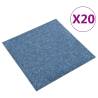 Carpet Floor Tiles 20 pcs 5 m² 50x50 cm Blue Colour blue Number of 1 