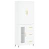 Stylish Highboard White 69.5x34x180 cm - Hipomarket