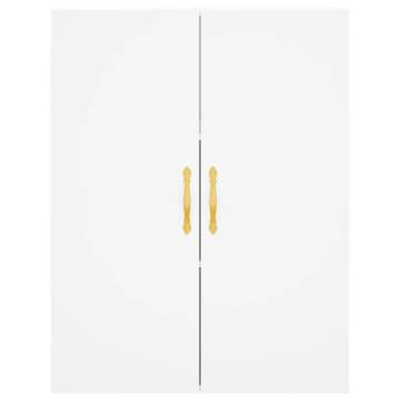 Stylish Highboard White 69.5x34x180 cm - Hipomarket