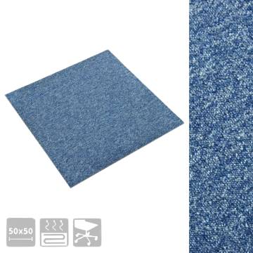 Carpet Floor Tiles - 20 pcs 5 m² Blue | HipoMarket