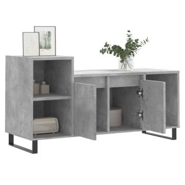 Stylish Concrete Grey TV Cabinet | 100x35x55 cm