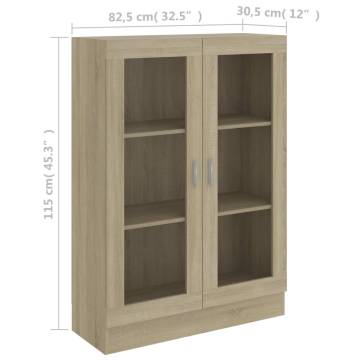 Vitrine Cabinet Sonoma Oak - Stylish Engineered Wood Storage