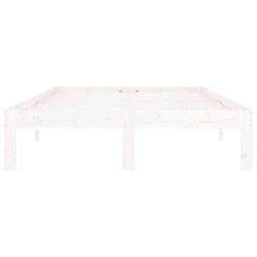 White Solid Wood Pine Bed Frame 120x200 cm - Modern Design