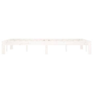 White Solid Wood Pine Bed Frame 120x200 cm - Modern Design