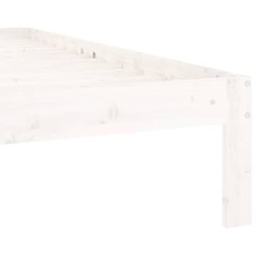 White Solid Wood Pine Bed Frame 120x200 cm - Modern Design