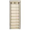 Shoe Cabinet with Cover Cream - 57x29x162 cm | HipoMarket