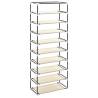 Shoe Cabinet with Cover Cream - 57x29x162 cm | HipoMarket