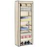 Shoe Cabinet with Cover Cream - 57x29x162 cm | HipoMarket