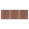 Garden Fence WPC 526x186 cm Brown Colour brown Quantity in Package 1 Model 3 sections 