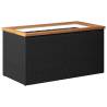 Planter Black 80x40x40 cm Poly Rattan - Durable & Stylish