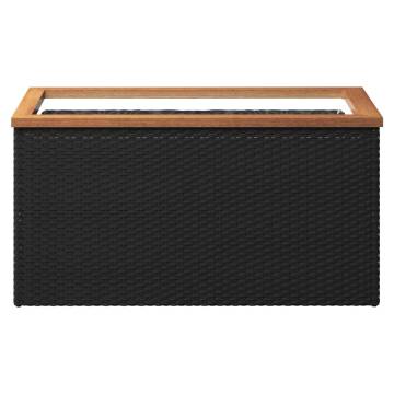 Planter Black 80x40x40 cm Poly Rattan - Durable & Stylish