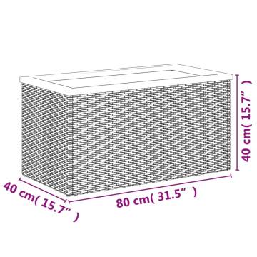 Planter Black 80x40x40 cm Poly Rattan - Durable & Stylish