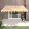 Retractable Awning Yellow and White 4x3 m Fabric and Aluminium Colour yellow and white Size 4 x 3 m Quantity in Package 1 