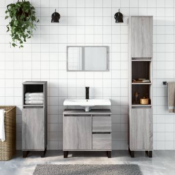 3 Piece Grey Sonoma Bathroom Furniture Set | Stylish & Durable