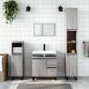 3 Piece Bathroom Furniture Set Grey Sonoma Engineered Wood Colour grey sonoma Number of 3 