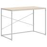 Stylish White and Oak Computer Desk - 110x60x70 cm