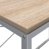 Stylish White and Oak Computer Desk - 110x60x70 cm