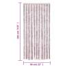 Fly Curtain Silver Grey & Pink - 56x185 cm Chenille | HipoMarket