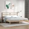 Bed Frame Solid Wood Pine 200x200 cm Colour natural Size 200 x 200 cm 