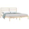 Solid Wood Pine Bed Frame 200x200 cm - Stylish & Durable