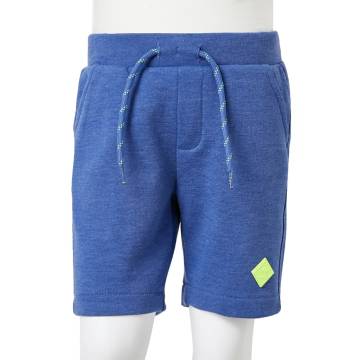 Kids' Drawstring Shorts Blue Melange - Ages 1.5 to 10