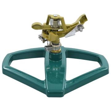 Rotary Sprinkler Green - Durable Metal Lawn Irrigation 21x22x13 cm